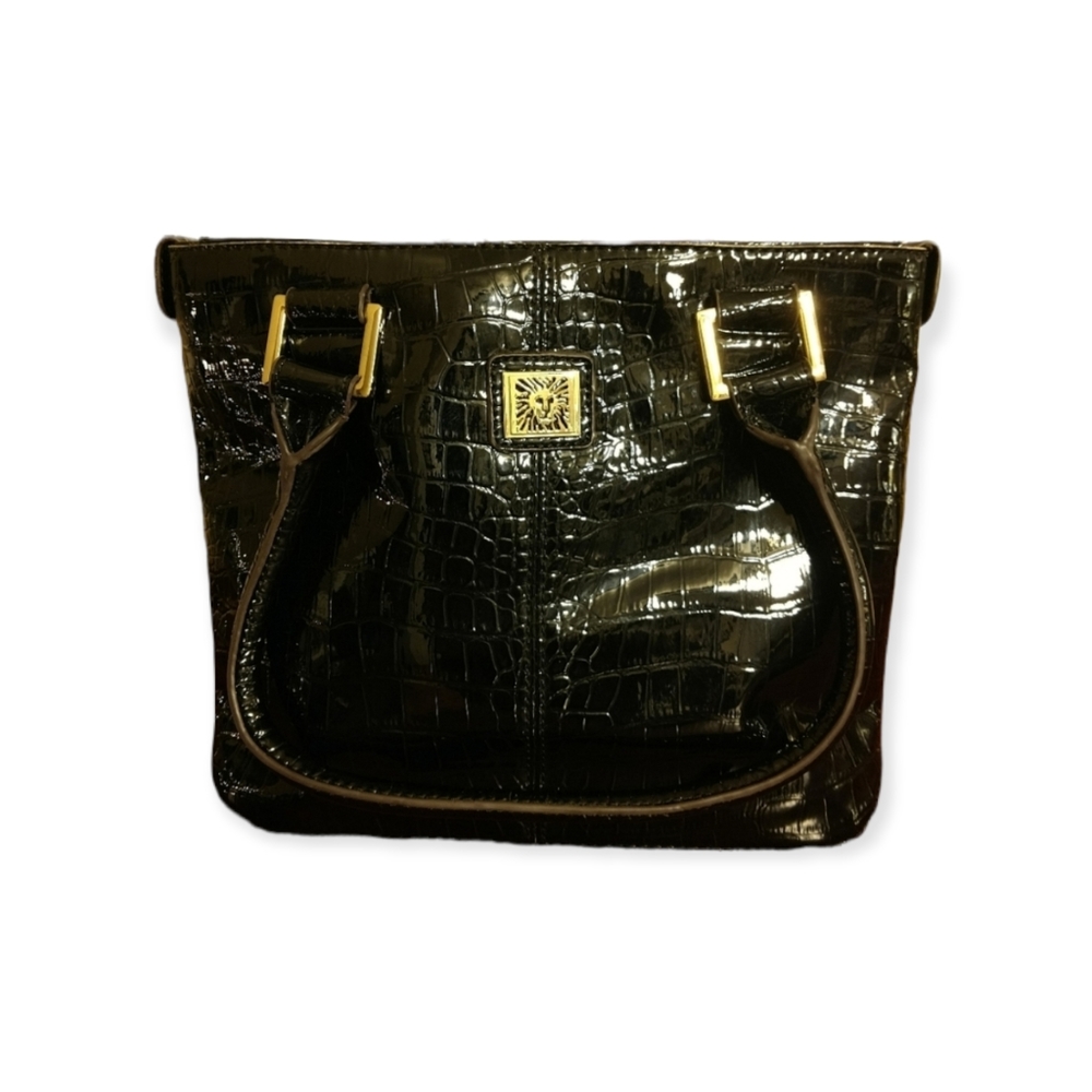Patent Leather Anne Klein Handbag Black
